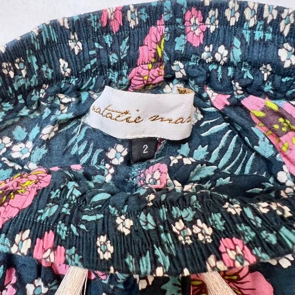 Natalie Martin Toddler Girls Mini Floral Ruffle Shorts Size 2 Tassels 2T - Picture 3 of 3